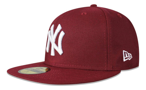 Gorra Basica Yankees Basic 59 Fifty Color Borgoña