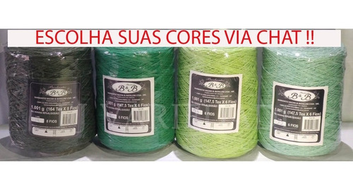 Kit 4 Unidades Barbantes B&b 6 Ou 8 Fios 1kg (escolha Cores)