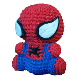 Mini Amigurumi Hombre Araña Spiderman Chibi Crochet Pequeño