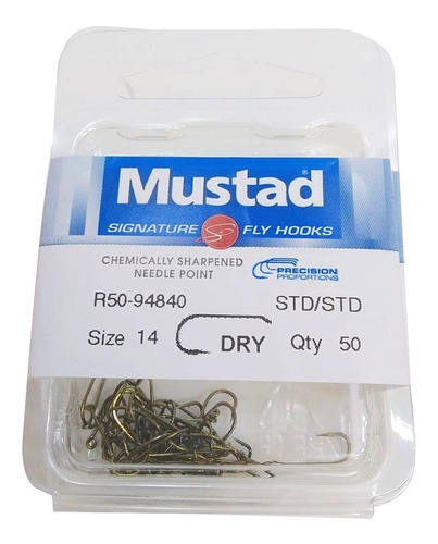 Anzuelo Mustad R50 94840  50u. Secas Y Nifas Caja Cerrada