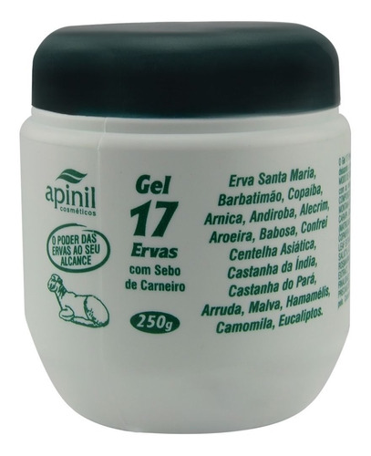 12un Gel 17 Ervas Sebo De Carneiro 250g - Apinil 