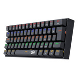 Teclado Mecânico Redragon Lakshmi Preto Rgb Switch Azul