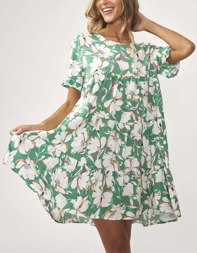 Vestido Nano, Oversize Poplin Estampado Amelia #e1721