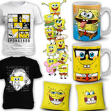 Vectores Y Diseños Bob Esponja Para Playeras, Tazas, Cojines