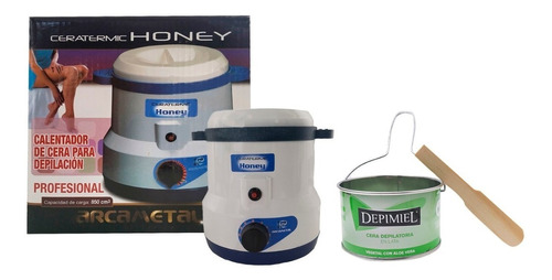 Kit Calentador Honey Arcametal Horno 1 Kg Cera Depilacion