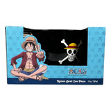 Ramen Bowl Con Palillos - One Piece Mugiwara Jolly 530 Ml Color Negro