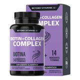 Biotina + Colágeno - 15 Ingredientes Cabello Piel Uñas