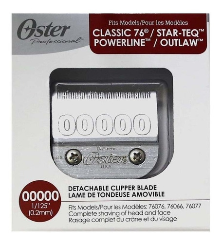 Oster 0.008 in 00000 Tamaño 76918-006 Hoja