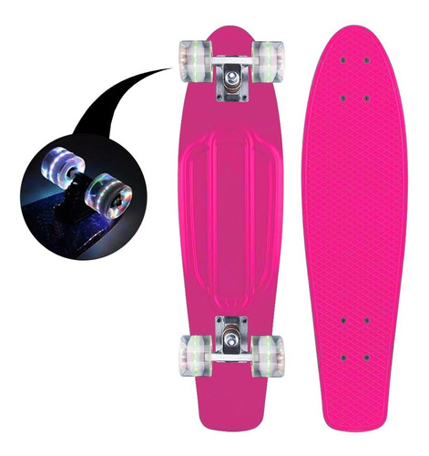 Skate Penny Patineta Rosado Ruedas Led Niños / Lhua Store