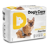 Fralda Descartável Higiênica P/ Cães Macho Dogs Care M 12un