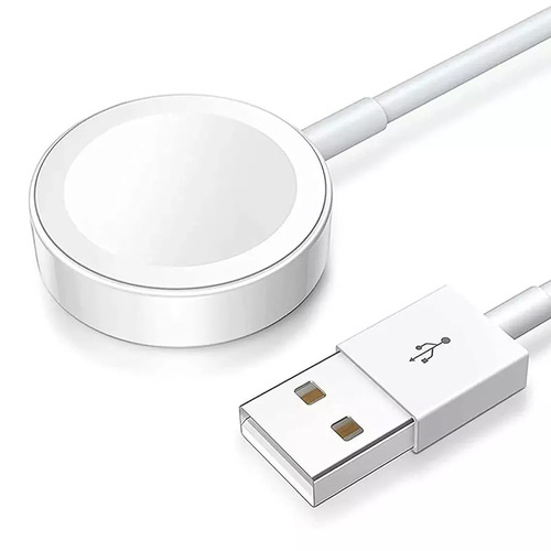 Cable Usb De Carga Magnetica Genérico Compatible Con Apple Watch Inducción Cargador 1 Metro Conexión Universal Usb Cargador Reloj Inteligente Calidad Protección Para Sobrecarga Para Watch Se Blanco