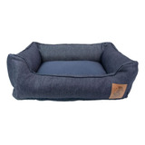 Cama Dog Cachorro Cama Box Pet Grande Jeans Tam G 102x112cm