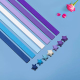 Papel De Origami Con Forma De Estrella Colorida, Tira De Pap