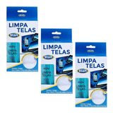 Kit 3 Limpa E Desengordura Telas Celular Tablet Notebook Gps