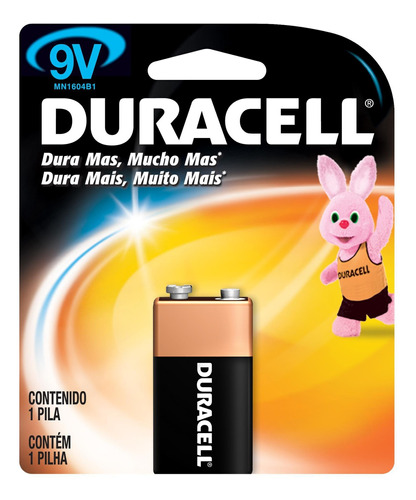 Bateria 9v Duracell Alcalina - Grafite Super Condutivo