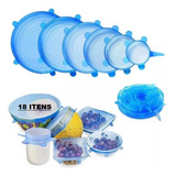 3x Kit 6 Tampa Elástica Silicone Universal Panela Pote Forma