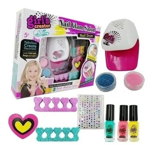 Kit/ Set De Uñas Para Niñas Juguete Con Accesorrios