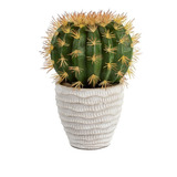 Planta Artificial Cactus Con Maceta De 30cm Calidad Premium