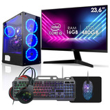 Pc Gamer Completo Intel I5 16gb Ssd 480gb Fonte 600w 23,6