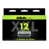Kit Gillette Labs 12 Recargas De Lâmina De Barbear Importado