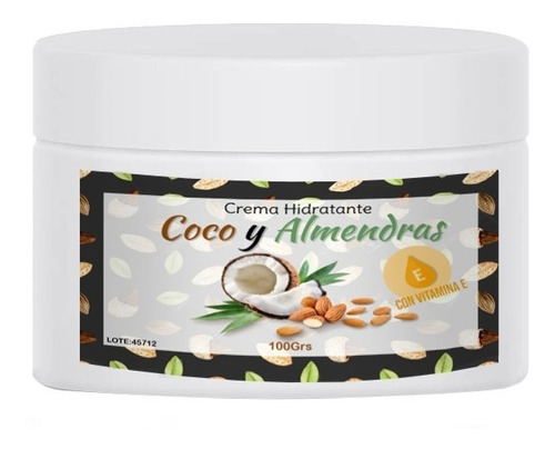 Crema Hidratante Orgánica De Coco Y Almendra 100g En Caba