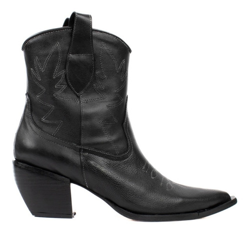 Botas Texanas De Mujer Caña Media Altura Cuero Fiori Kw 110