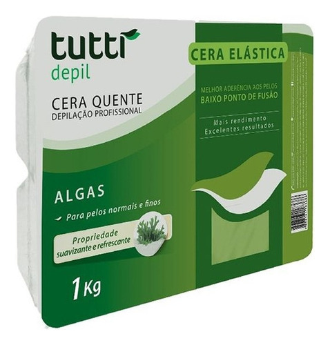 Tutti Cera Quente Elástica Kit Com 3 Unidades Algas 1kg