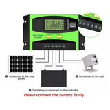 Regulador De Carga Panel Solar 40a 12v 24v Display Usb Pwm.