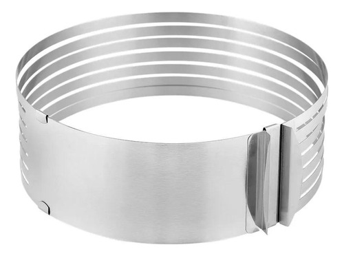 Aro Cortador De Camadas Ajustável Inox 24-30cm Grande