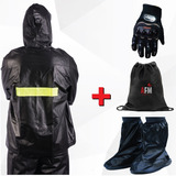 Combo Lluvia Impermeable + Zapatones + Guantes + Obsequio 