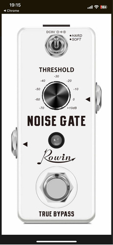 Pedal Rowin Noise Gate Supressor Guitarra Baixo