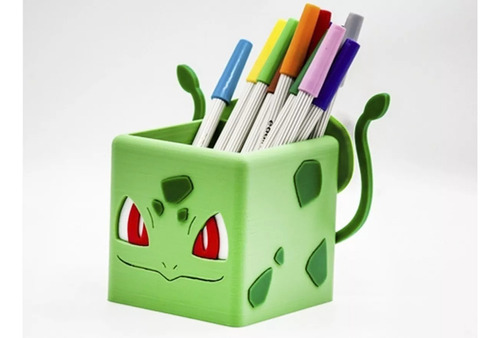 Maceta/lapicero Bulbasaur Pokemon 3d Decoracion Bazar Regalo