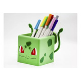 Maceta/lapicero Bulbasaur Pokemon 3d Decoracion Bazar Regalo