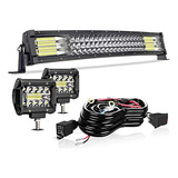 Barra De Luz Led Curvada De 22  T-former Triple Fila 306w