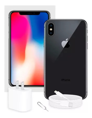  iPhone X 64 Gb Gris Espacial Liberado De Fabrica Caja Original Cargador Original