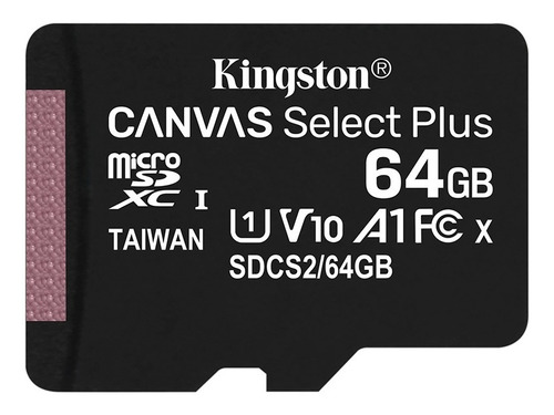 Memoria Micro Sd Kingston 64gb Canvas Select Plus Class10