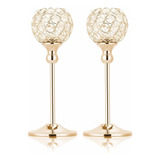 Juego De 2 Soportes Decorativos Para Candelabros De Cristal 