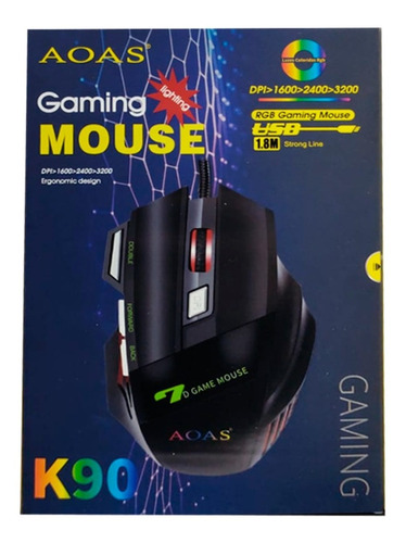Mouse Gamer Aoas K90 Rgb Gaming Mouse Usb