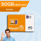 Chip Para España Y Europa* (ver) - Sim 50gb Y 800 Minutos