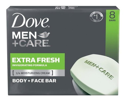 Dove Men Care Jabon En Barra Extra Fresh 8pzas 106grs.