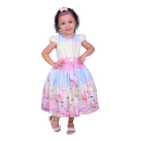 Vestido Infantil Floral Jardim Encantado Moda Evangélica