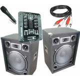 2 Parlantes Potenciados Amplificador Incorporado  Mixer Usb 