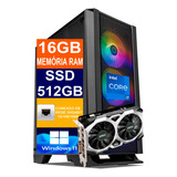 Tech Power Desktop Intel Core I7  Memória 16gb Ssd 512gb M2 Gtx 1650 4gb