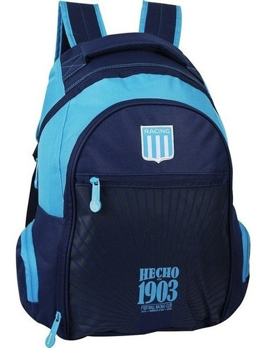 Mochila Racing Club Academia Original Escolar Futbol 18''