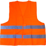 Chaleco Reflectivo Reglamentario Seguridad Naranja X10u