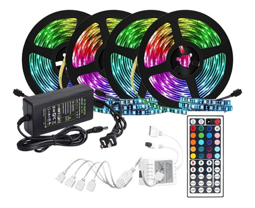 Tira Luces Led Rgb 5050 Multicolor 20 Metros Decoración 