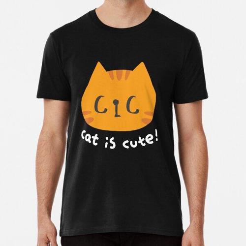 Remera Gato Atigrado Naranja Cic Algodon Premium