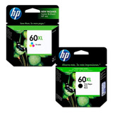 Combo Cartuchos Hp 60xl Negro + Color Original 