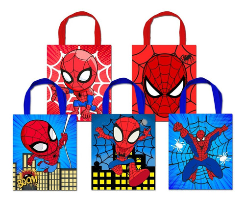 50 Dulceros Ecológicas Infantil Spiderman Fiestas Recuerdos