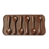 Forma Gelo Chocolate Silicone Colher - Assadeira Doce Bolo